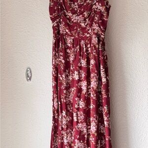American Eagle Outfitters Red Floral Dress